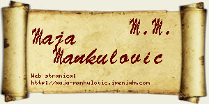 Maja Mankulović vizit kartica